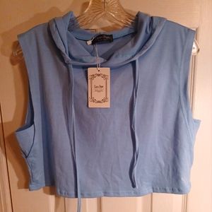 Soft blue crop top